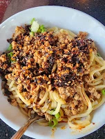 Spicy Noodles with Pork and Scallions